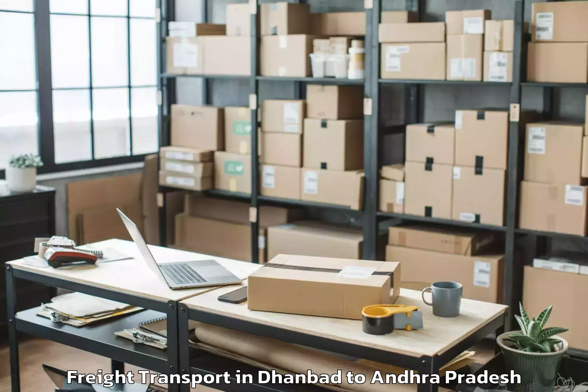 Leading Dhanbad to Krishna University Machilipatn Freight Transport Provider